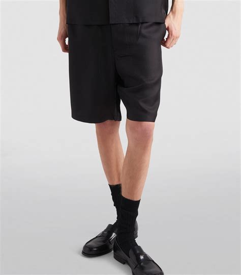 prada silk shorts|Prada Men's Silk Bermuda Shorts .